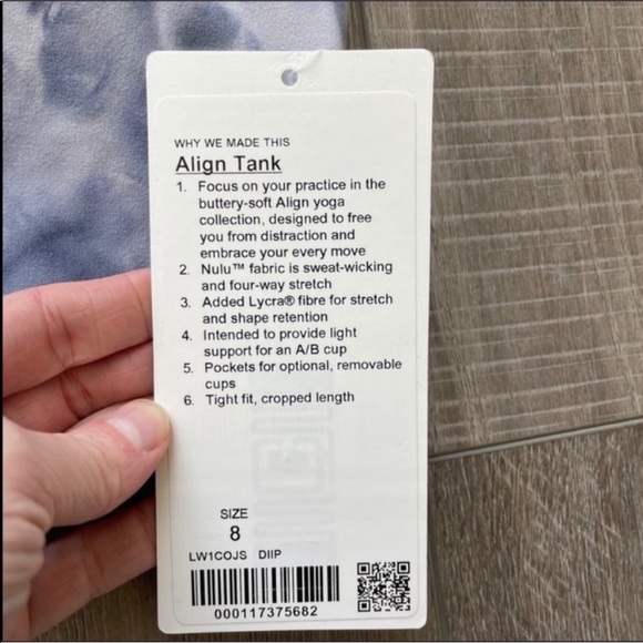 Lululemon Align Tank *Diamond Dye in Diamond Dye Iced Iris Peri Purple - Picture 3 of 6